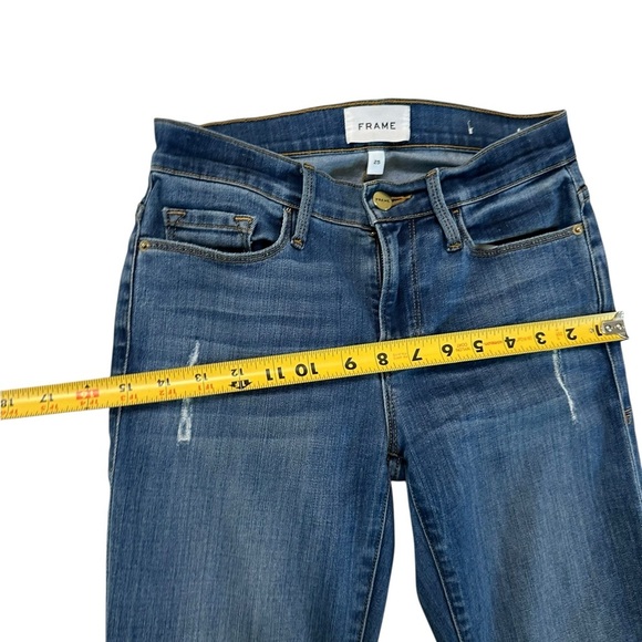 FRAME DENIM Le High Skinny Raw Edge Jeans Size 25 - Picture 5 of 17